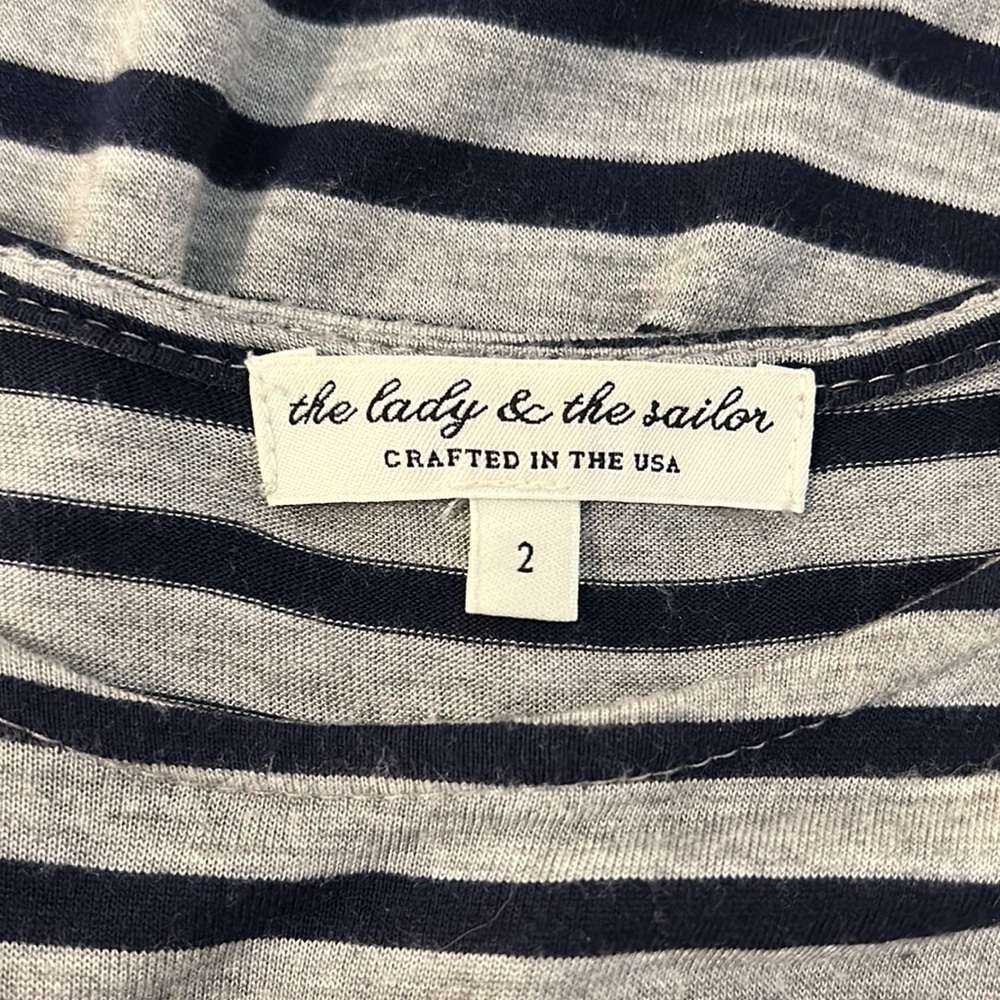 The Lady & the Sailor Midi Length Lightweight Stripe Dress - Picture 4 of 5